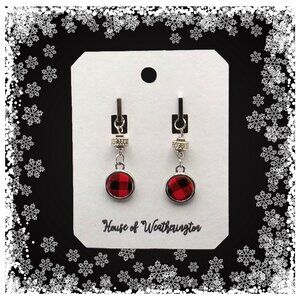 Handcrafted Buffalo Plaid Earrings